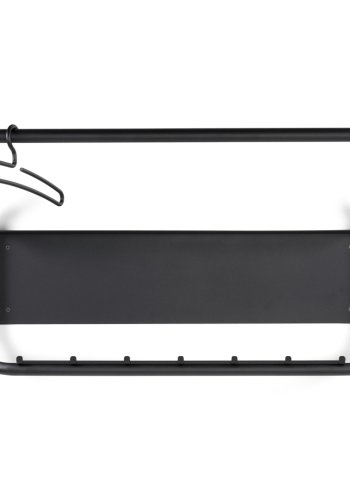 TORNA DESIGN Bend knagerkke, m. 7 knager - sort stl (B:80)