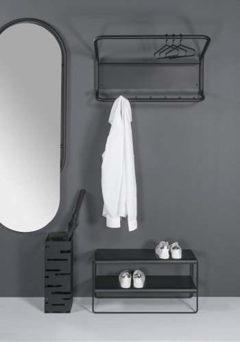 TORNA DESIGN Gabi skoreol, m. 2 hylder - sort stl (B:73)