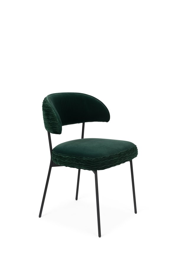 BOLD MONKEY The Winner Takes It All spisebordsstol - mrkegrn fljl og sort jern