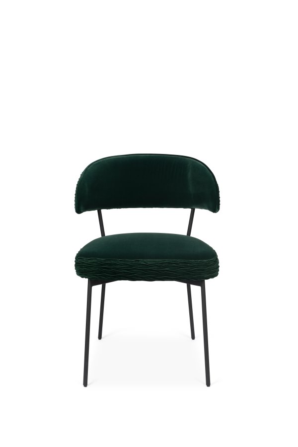 BOLD MONKEY The Winner Takes It All spisebordsstol - mrkegrn fljl og sort jern