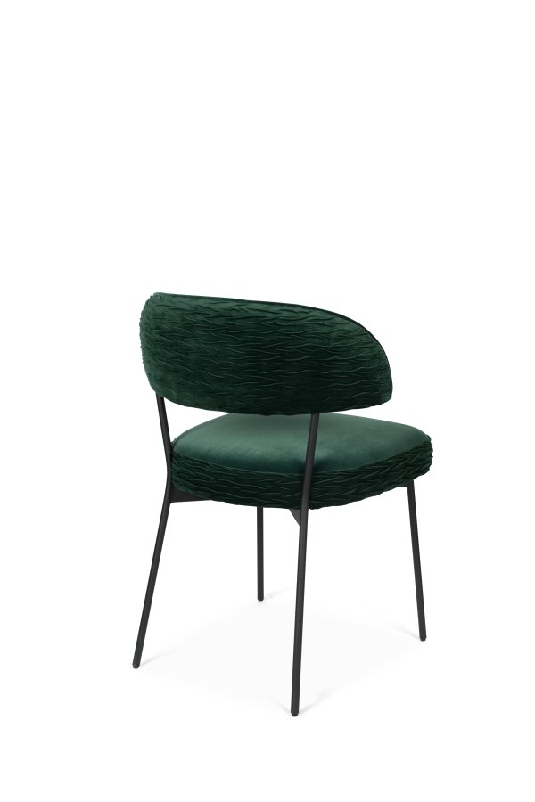 BOLD MONKEY The Winner Takes It All spisebordsstol - mrkegrn fljl og sort jern