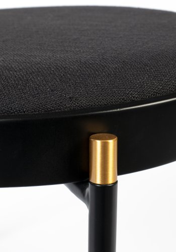 BOLD MONKEY Don't Stop The Webbing spisebordsstol - natur rattan, sort bgetr, polyester og jern