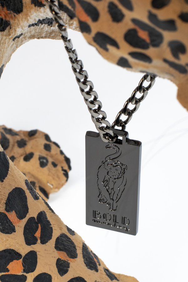 BOLD MONKEY Dope as hell sofabordet - rgsort glas og multifarvet panter plettet harpiks (90x40)