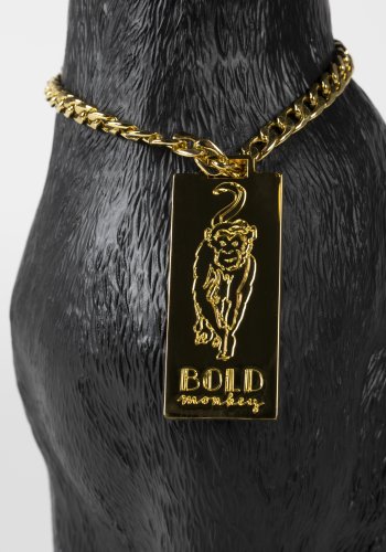 BOLD MONKEY Proudly Crowned sidebord, rund - sort glas og harpiks (40)