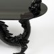 BOLD MONKEY Dragonized Bastard sofabord, oval - rgsort glas og sort harpiks/jern (100x45)
