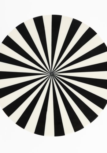 BOLD MONKEY Strike Lucky sidebord, rund - hvid/sort harpiks og guld aluminium (24,5)