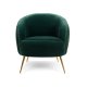 BOLD MONKEY So Curvy loungestol, m. armln - mrkegrn fljl polyester og guld stl