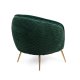 BOLD MONKEY So Curvy loungestol, m. armln - mrkegrn fljl polyester og guld stl