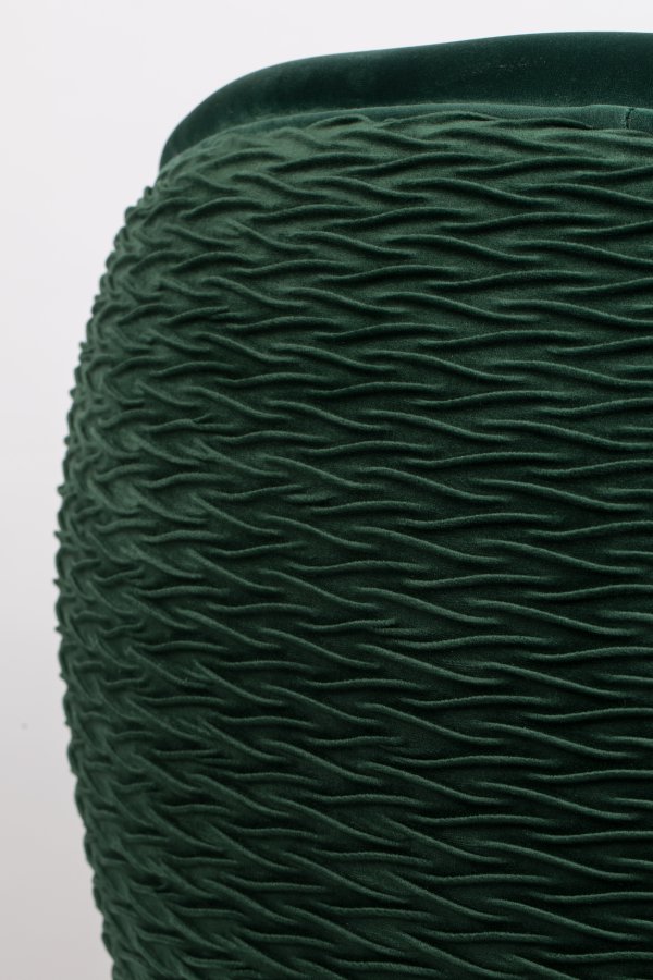 BOLD MONKEY So Curvy loungestol, m. armln - mrkegrn fljl polyester og guld stl