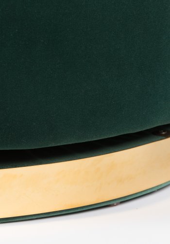 BOLD MONKEY Sassy Granny drejestol, m. armln og pude - mrkegrn fljl polyester og messing stl