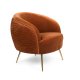 BOLD MONKEY So Curvy loungestol, m. armln - orange fljl polyester og guld stl