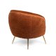 BOLD MONKEY So Curvy loungestol, m. armln - orange fljl polyester og guld stl