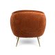 BOLD MONKEY So Curvy loungestol, m. armln - orange fljl polyester og guld stl
