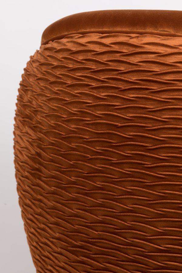 BOLD MONKEY So Curvy loungestol, m. armln - orange fljl polyester og guld stl