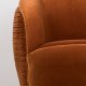 BOLD MONKEY So Curvy loungestol, m. armln - orange fljl polyester og guld stl
