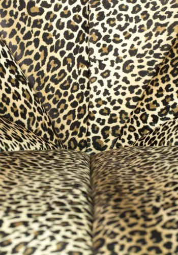 BOLD MONKEY Where The Sun Doesn't Shine drejestol - brun multifarvet panterprint polyester/guld stl