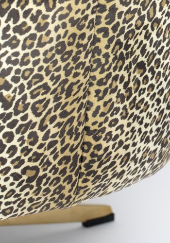 BOLD MONKEY Where The Sun Doesn't Shine drejestol - brun multifarvet panterprint polyester/guld stl