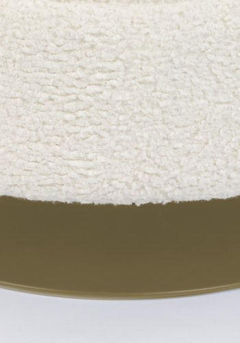 BOLD MONKEY Mother Of All Shells drejestol, m. armln - hvid bamsestof polyester og guld stl