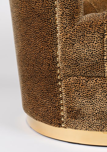 BOLD MONKEY Too Pretty To Sit On Panther sofa, m. nitter - brun panterprint fljl stof/messing stl