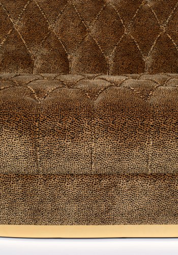 BOLD MONKEY Too Pretty To Sit On Panther sofa, m. nitter - brun panterprint fljl stof/messing stl