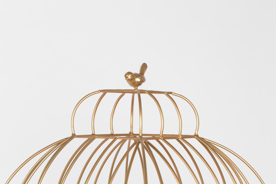 BOLD MONKEY Unlock Me skab, fuglebur design, m. 1 lge, 3 hylder og 1 skuffe - messing jern