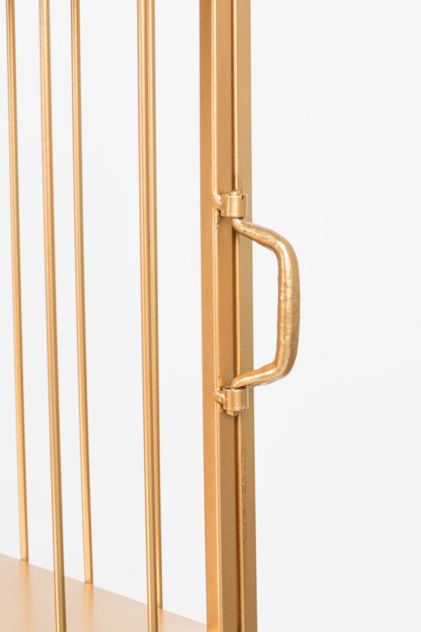 BOLD MONKEY Unlock Me skab, fuglebur design, m. 1 lge, 3 hylder og 1 skuffe - messing jern