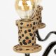BOLD MONKEY Proudly Crowned Panther gulvlampe - sort galvanisering og brun panterprint harpiks