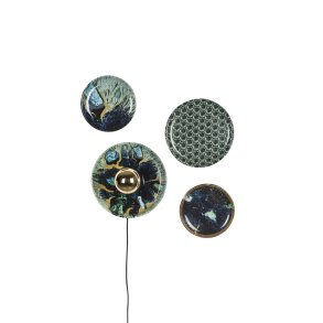 BOLD MONKEY No Food Here vglampe - jernplader med vinyltrykt multifarvet hexagon (st med 4)