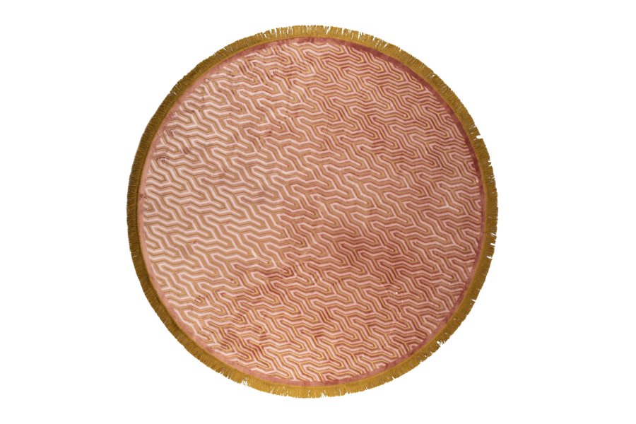 BOLD MONKEY I Feel So Soft Round gulvtppe, m. geometrisk mnster, rund - lyserd stof (200)