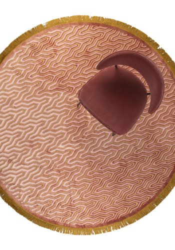 BOLD MONKEY I Feel So Soft Round gulvtppe, m. geometrisk mnster, rund - lyserd stof (200)