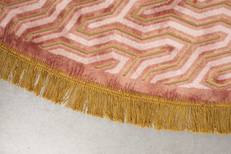 BOLD MONKEY I Feel So Soft Round gulvtppe, m. geometrisk mnster, rund - lyserd stof (200)