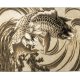 BOLD MONKEY The legend of Koi gulvtppe, rektangulr - beige/sort/gr polypropylen/decolan 160x230 