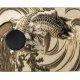 BOLD MONKEY The legend of Koi gulvtppe, rektangulr - beige/sort/gr polypropylen/decolan 160x230 