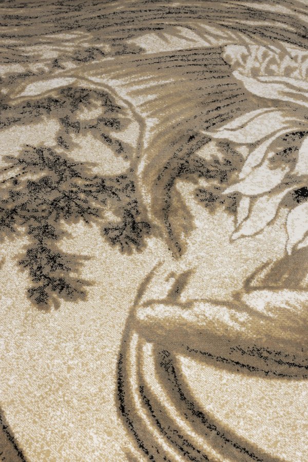 BOLD MONKEY The legend of Koi gulvtppe, rektangulr - beige/sort/gr polypropylen/decolan 160x230 