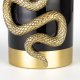 BOLD MONKEY Never Hurt A Snake vase M, rund - guld aluminium og sort emalje (H:26)