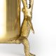 BOLD MONKEY Surrounded by crocodiles vase L, rund - guld aluminium (H:32)