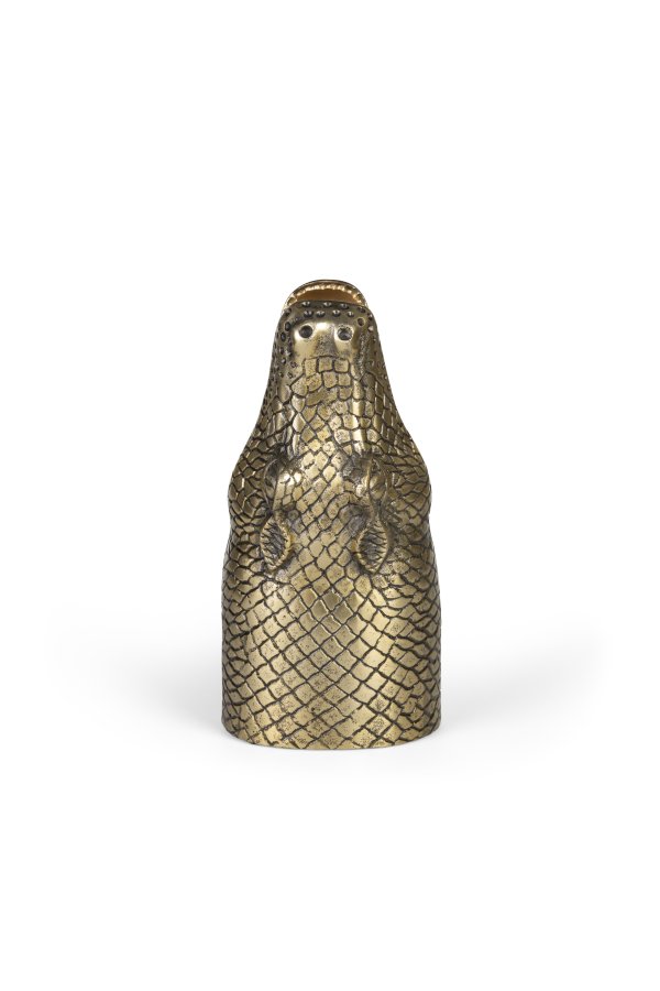 BOLD MONKEY See You Later Alligator vase - guld aluminium (H:35)
