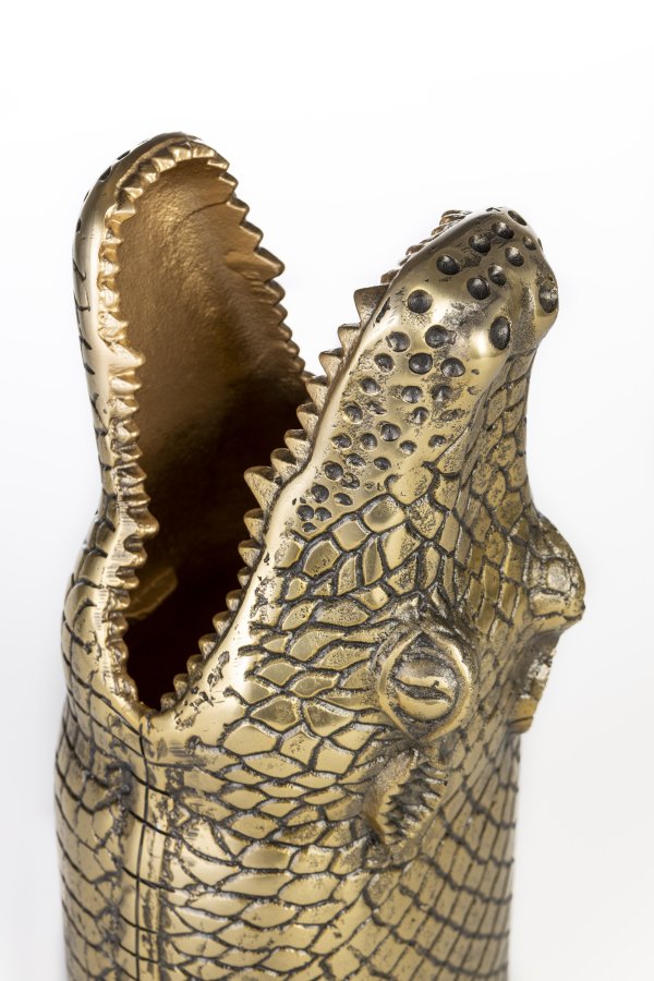 BOLD MONKEY See You Later Alligator vase - guld aluminium (H:35)