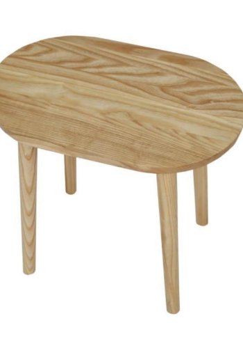 Notch taburet - massiv asketr, oval