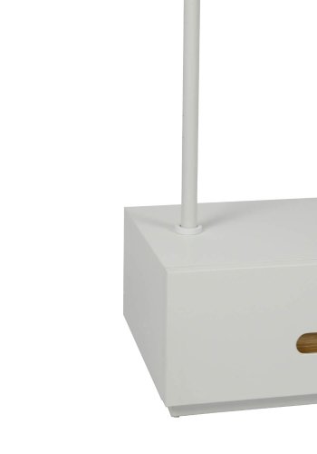 Notch kommode med tjbjle - hvid MDF/natur asketr, m. 1 skuffe