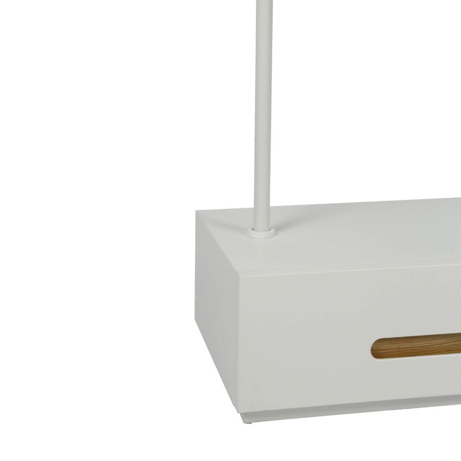 Notch kommode med tjbjle - hvid MDF/natur asketr, m. 1 skuffe