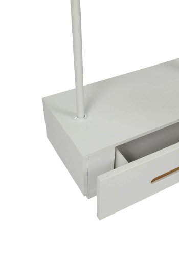 Notch kommode med tjbjle - hvid MDF/natur asketr, m. 1 skuffe