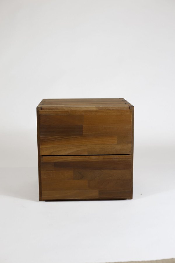 NOCNOI Puzzle skuffeindsats, m. 2 skuffer, m. push open funktion - massivt olieret valnd