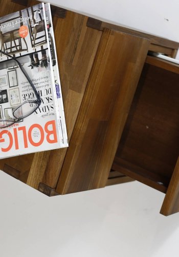 NOCNOI Puzzle skuffeindsats, m. 2 skuffer, m. push open funktion - massivt olieret valnd