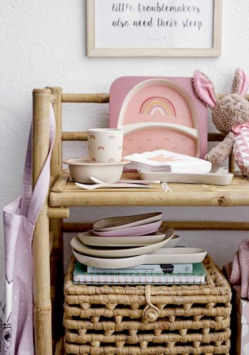 BLOOMINGVILLE MINI Zep bogreol, m. 3 hylder - natur bambus