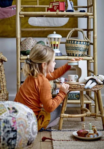 BLOOMINGVILLE MINI Zep bogreol, m. 3 hylder - natur bambus