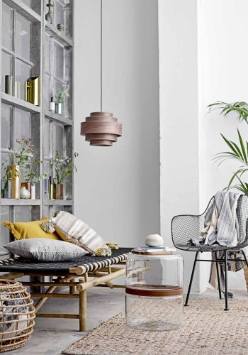 BLOOMINGVILLE Vida daybed, foldbar - natur bambus og sort polyester (190x70)