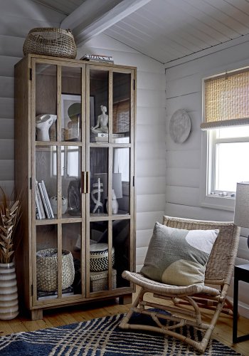 BLOOMINGVILLE Cat gulvtppe, rektangulr - sort/natur jute (245x150)