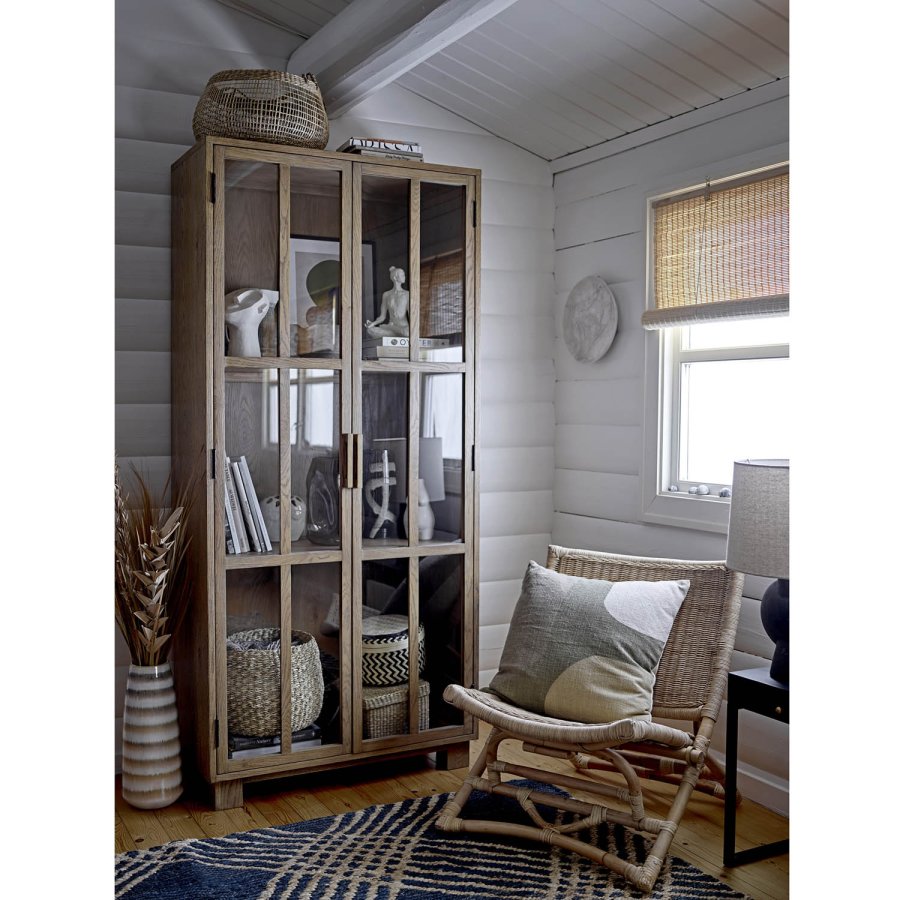 BLOOMINGVILLE Cat gulvtppe, rektangulr - sort/natur jute (245x150)