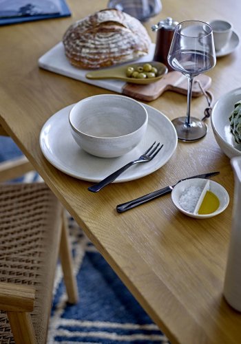 BLOOMINGVILLE Cat gulvtppe, rektangulr - sort/natur jute (245x150)